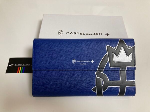 CASTELBAJAC カステルバジャック かぶせ 長財布 ウプラ 054625 ブルー 定価26400円 正規品★新品