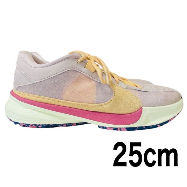 バッシュ 25cm ナイキ ズームフリーク5 バスケ シューズ ピンク NIKE