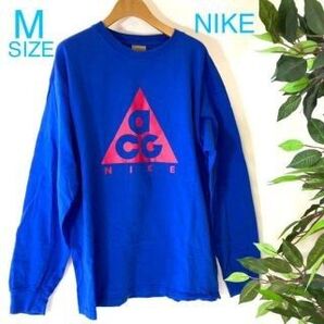NIKE ACG長袖Tシャツ/M/コットン/BLU/BQ7203-480/ロゴ/プリント/ロンティー/19AW
