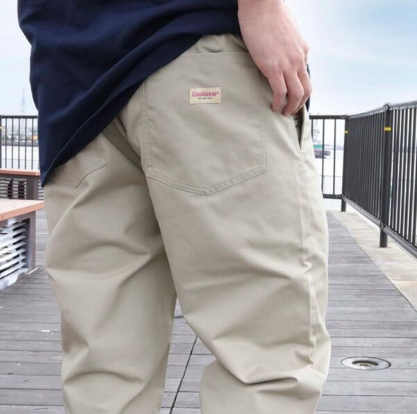 【美品】Goodwear グッドウェア シェフパンツ ベージュ XL チノパン イージーパンツ アメカジ ワークパンツ
