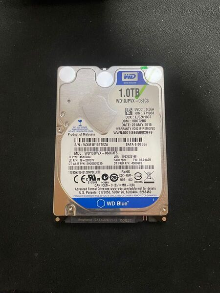 Western Digital 1TB HDD WD10JPVX-08JC3