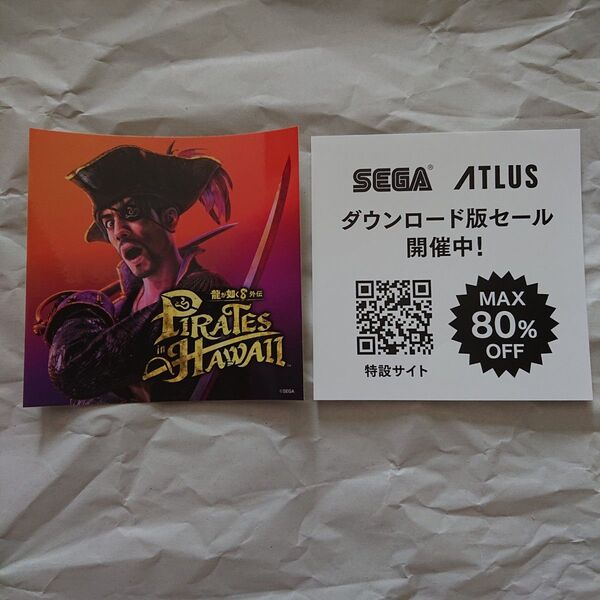 東京ゲームショウ2024 龍が如く8外伝 パイレーツ イン ハワイ Pirates in Hawaii ステッカー