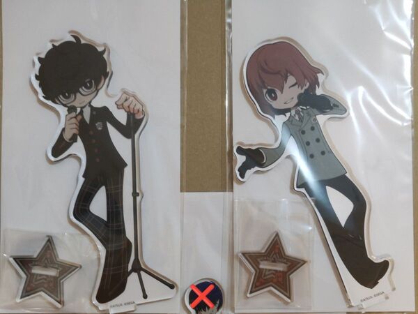 新品未開封 ペルソナ まねきねこ ペルソナ5主人公 ジョーカー 明智吾郎 クロウ アクリルスタンド アクスタ2点セット