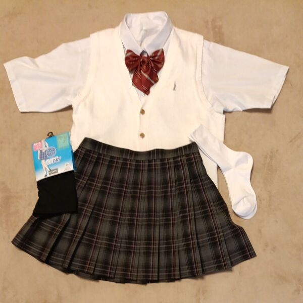 LLサイズ 本物JK制服 夏服ミニスカート