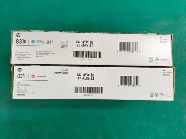 【2個セット】HP 831 インクカートリッジ ライトマゼンタ ライトシアン