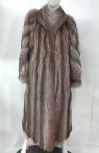  raccoon fur fur * coat american size 4-6