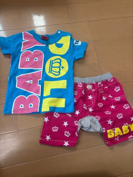 baby doll 半袖Tシャツ ハーフパンツ 上下セット