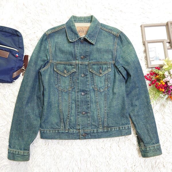 【希少】90s OLD GAP オールドギャップ Gジャン デニムジャケット(XS)インディゴ ブルー ビンテージ