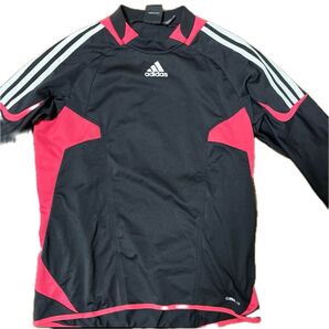 adidas サッカー トレーニングウェア 黒×ピンク メンズ