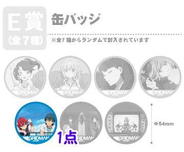 SSSS.GRIDMAN グリッドマン キャラ福くじ E賞 缶バッジ 響裕太・内海将