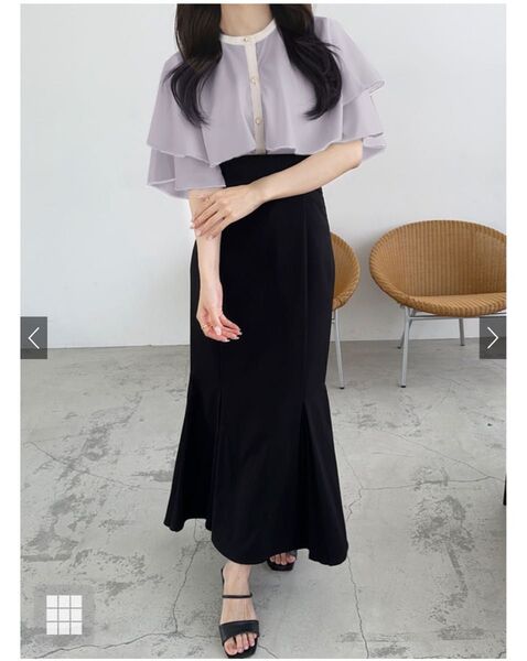 GRL*新品タグ付き*バイカラーケープカラーブラウス