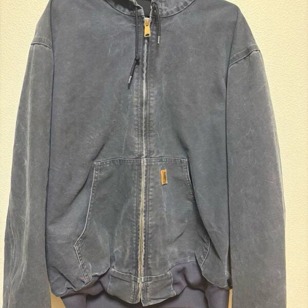 カーハート アクティブジャケット グレー Carhartt ダック アメカジ フーディー 古着 used 00s 90s