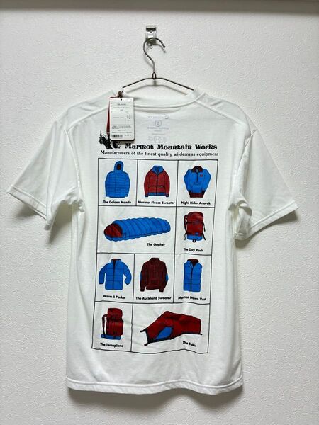 【未使用タグ付き】マーモット キャンプTシャツ サイズM 白 アウトドア夏