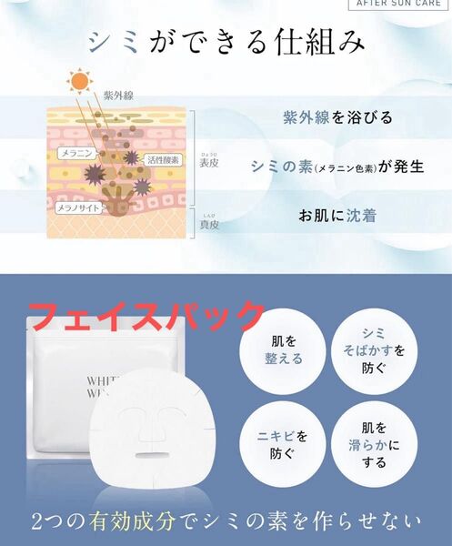 ビタミンc 誘導体 フィスホワイト 美白 パック 顔 ニキビ 毛穴ケア 30枚入 フェイスパック シートマスク 医薬部外品