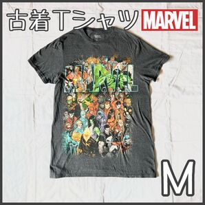 【美品】古着 Tシャツ 半袖 マーベル MARVEL グレー アベンジャーズ 映画 90年代 USA レトロ ヴィンテージ