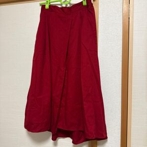 ロングスカート レッド フレアスカート ショコラフィネローブ