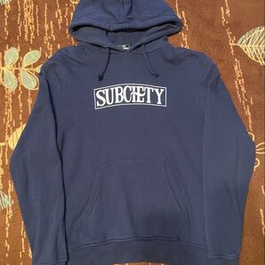 美品【Subciety】パーカー ネイビー サイズM