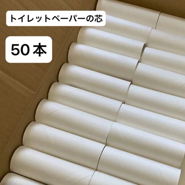 トイレットペーパーの芯 50本 ホワイト