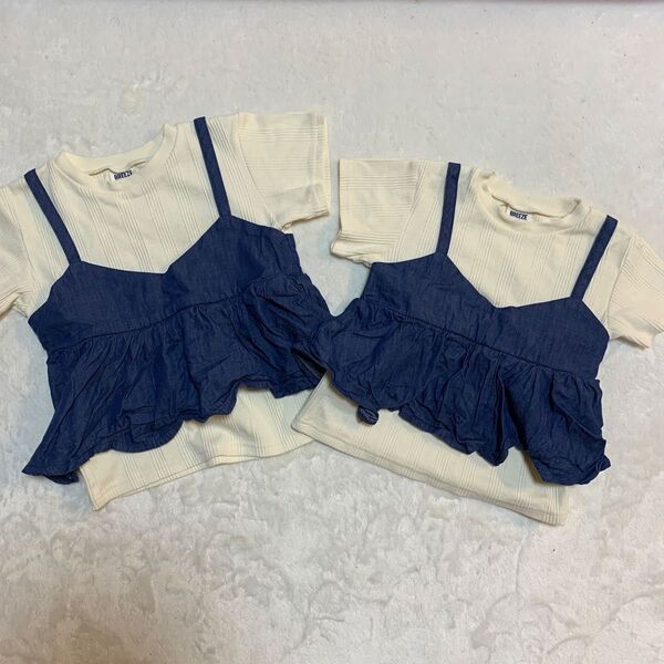 チュニック トップス Tシャツ 子供服 女の子 120 110 姉妹 双子