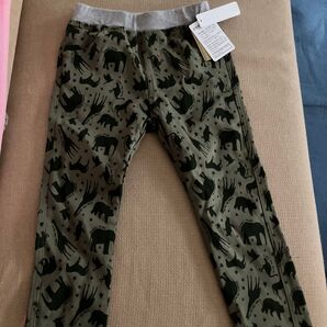 アニマル柄パンツ 130cm カーキ 新品