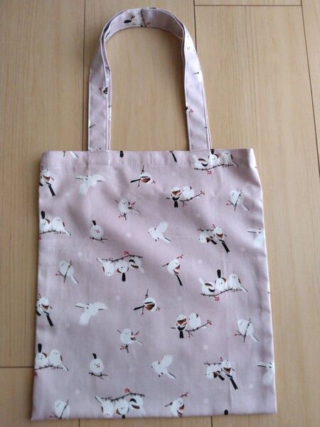 ★トートバッグ シマエナガ ハンドメイド 1枚布