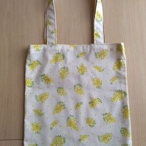 ★トートバッグ ミモザ ハンドメイド 1枚布