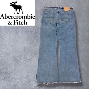 ABERCROMBIE&FITCH アバクロ アバクロンビー&フィッチ ボタンフライ ダメージ フレア ブーツカット デニム