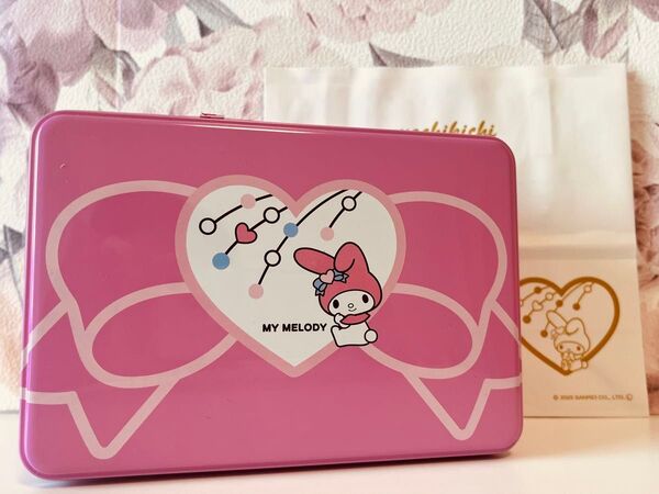 新品未開封 もち吉 サンリオコラボ おまつりこまち マイメロ缶 袋付き