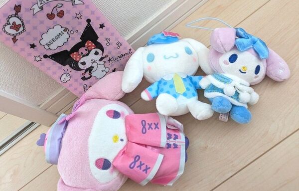 サンリオ マイメロちゃん シナモンロール クロミ ファイル マスコット ぬいぐるみ キーホルダー キョンシー 31アイスクリーム