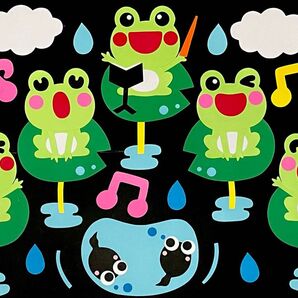 壁面飾り 6月 梅雨 かえる