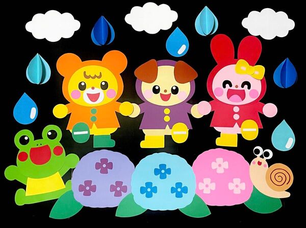 壁面飾り 6月 梅雨