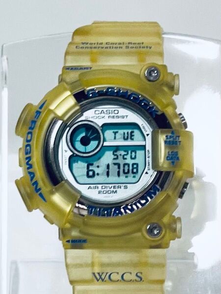新品電池交換済み G-SHOCK FROGMAN CASIO カシオ W.C.C.S 世界サンゴ礁保護協会 DW-8201WC