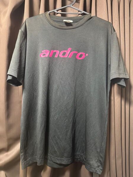 卓球 andro シャツ ゲームシャツ 練習着 ユニフォーム アンドロ 黒 M ウェア メンズ レディース