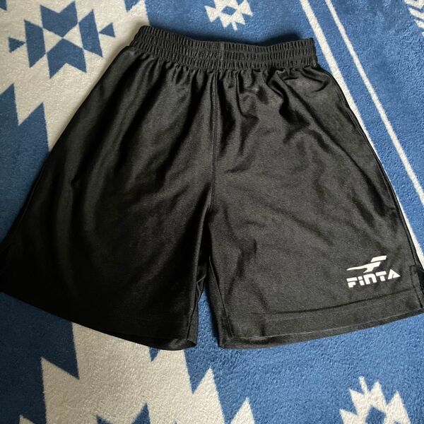 FINTA ハーフパンツ 150 ブラック サッカー フットサル 黒 ゲームパンツ フィンタ