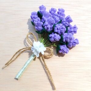 フェルトフラワー no.006 ラベンダー 枯れない花束 アロマ ディフューザー ハンドメイド