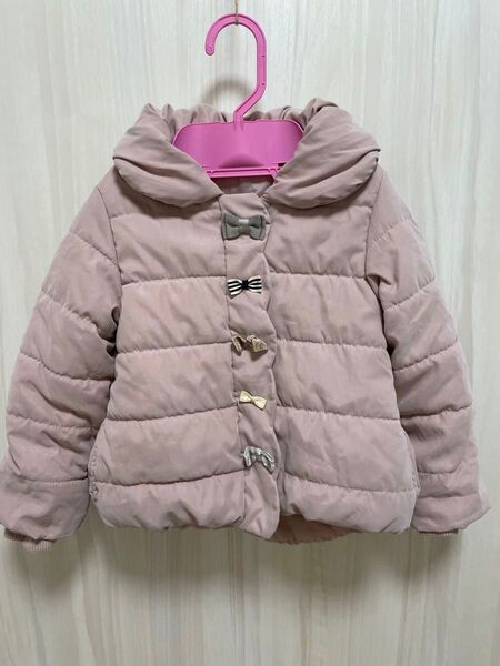 110Sサイズ★petit main プティマインリボン中綿ジャケット★