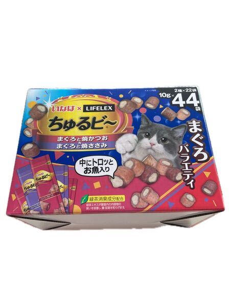 44袋×10g いなば ちゅるビ〜 LIFELEX まぐろと焼かつお、まぐろと焼ささみ