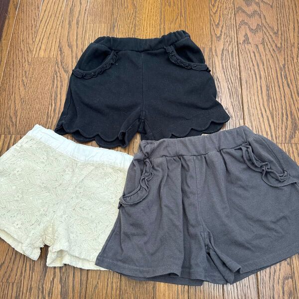 女の子 ショートパンツ 2枚セット 100サイズ