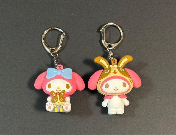 【非売品2点セット】マイメロ 宇佐美コラボ 立体ラバーキーホルダー キーチェーン サンリオ