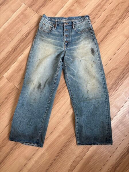 SUGARHILL OILED FADE DENIM PANTS 34