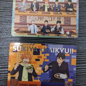 アニメ ハイキュー!! 烏野高校 日向翔陽&影山飛雄 全員ver すき家 オリジナルカード第2弾 2枚セット 古舘春一