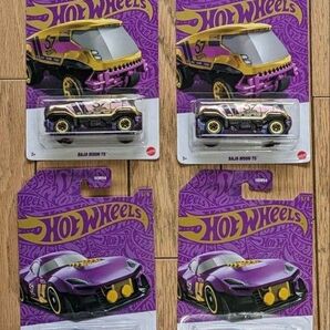 Hot Wheels ミニカー BAJA BISON TS & MUSCLE AND BLOWN チェイス含む4台