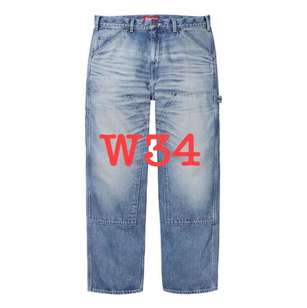 supreme Worn Double Knee Painter Pant denim w34