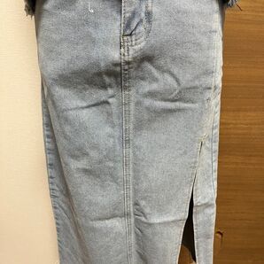【発送可】 レディース スカート デニムスカート スリット入り
