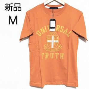 【新品】ARCADE ロゴプリントTシャツ 半袖 クルーネック オレンジ Mサイズ