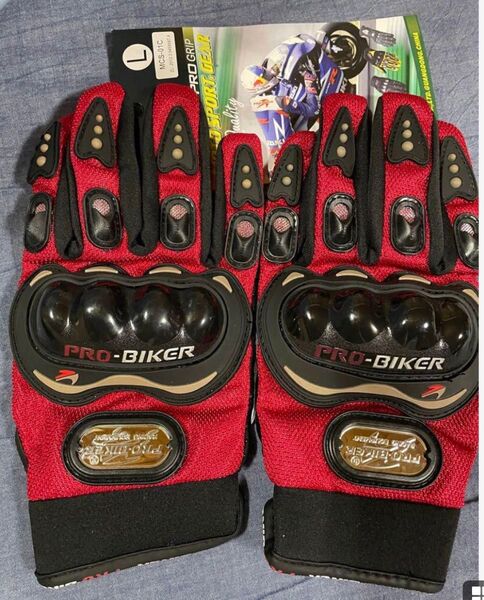 新品 未使用 PRO-BIKER バイクグローブ Lサイズ XLサイズ レッド/ブラック