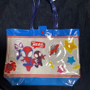 スパイダーマン ビニールバッグ プールバッグ ビーチバッグ ダイソー