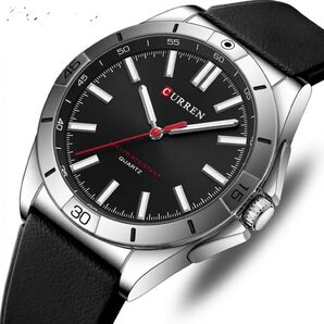 新品 CURREN オマージュ ウォッチ メンズ腕時計 ラバーストラップ ブラック