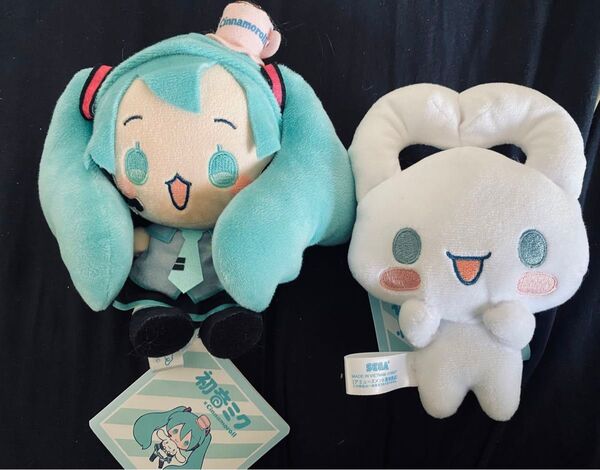 初音ミク × シナモロール 新品 ミニぬいぐるみ Vol.6 2点セット アミューズメント専用景品 サンリオ SEGA