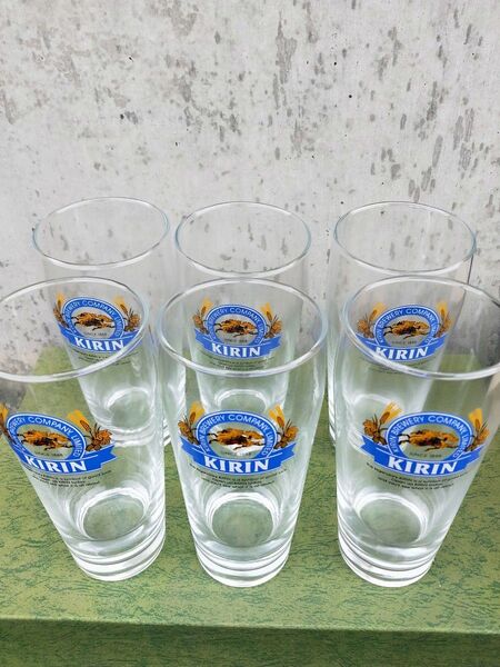 KIRIN ロゴ入りグラス 6個セット435ミリ